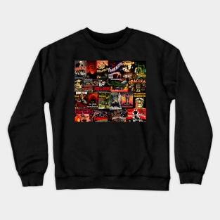 Classic Horror Movie Monster Collage Crewneck Sweatshirt